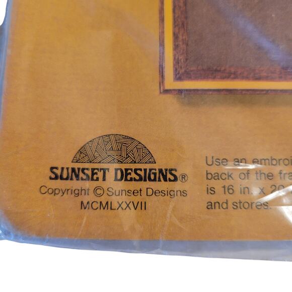 Sunset Stitchery "American Heritage" Needlepoint Kit 16x20 Sealed Vintage 1977 - Picture 6 of 14